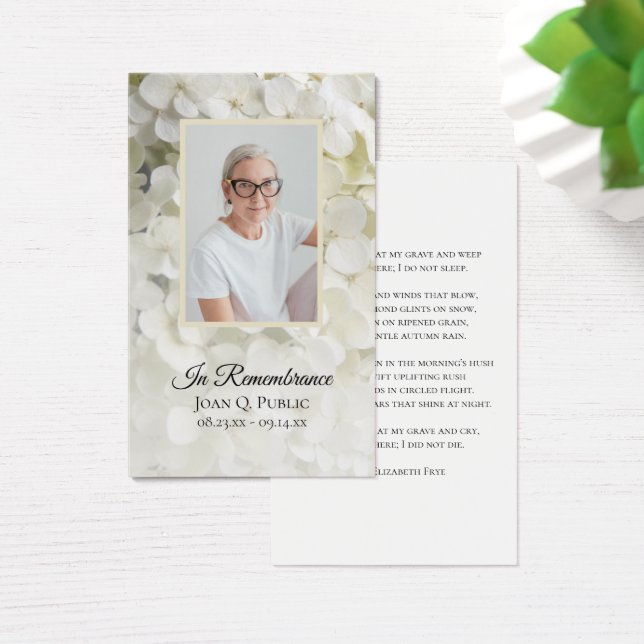 Oración en memoria de las flores de hidrangea blan (Escritorio)