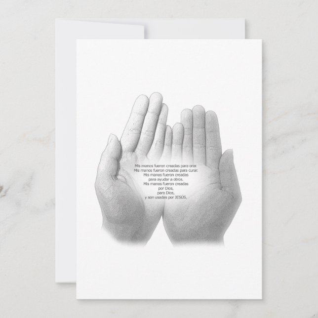 Oración española de fidelidad, tarjeta de saludo (Anverso)