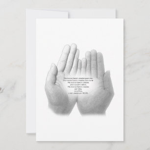 Oración española de fidelidad, tarjeta de saludo