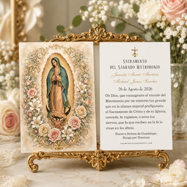 Oración Floral de Boda Española de Guadalupe (Subido por el creador)