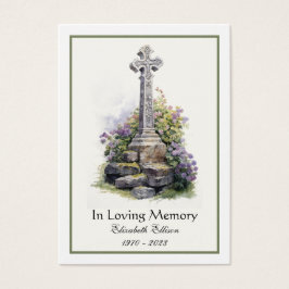 Oración fúnebre de la Cruz Celta Floral Irlandesa