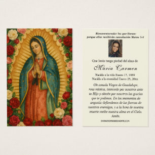 Oración fúnebre española Virgen de México Guadalup