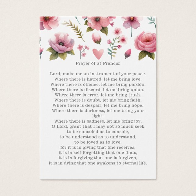 Oración funeraria / conmemorativa de San Francisco (Frente)