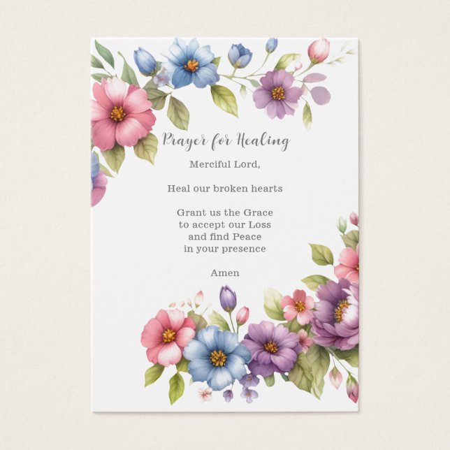 Oración funeraria / conmemorativa por la curación (Frente)