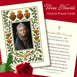 Oración funeraria de tres corazones Jesús María Jo