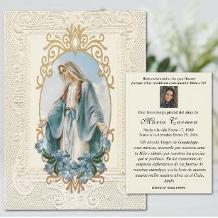 Oración funeraria española Virgen religiosa María