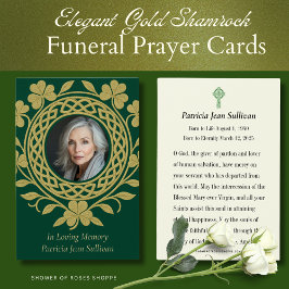 Oración Irlandesa Celtic Shamrock Funeral