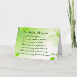 Oración irlandesa - Tarjeta de San Patricio