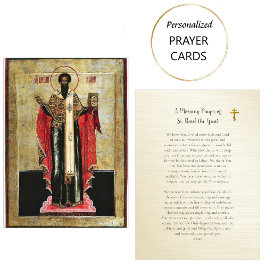 Oración matutina de San Basilio la gran tarjeta de