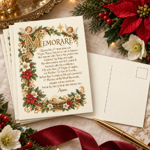Oración Memorare Católica Vintage Navidad