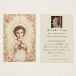 Oración Memorial Funeral del Niño Jesús Católico