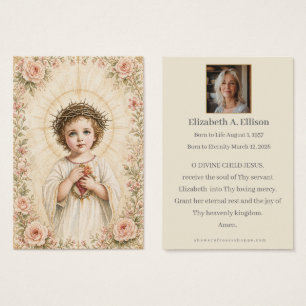 Oración Memorial Funeral del Niño Jesús Católico