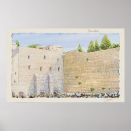 Oración, Muro Occidental KOTEL Jerusalén Arte de C