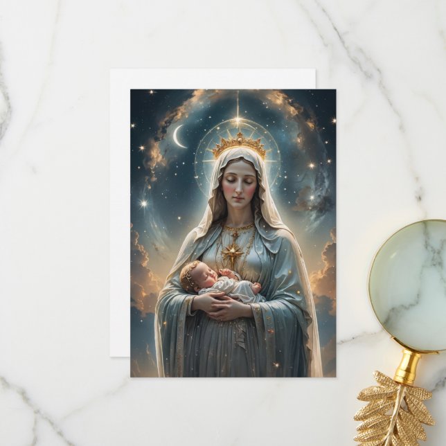 Oración plana Mater Dei / Tarjeta de saludo (Anverso/Reverso In Situ)