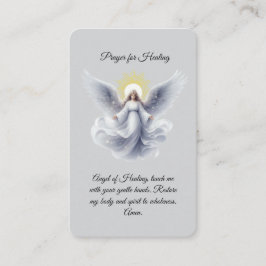 Oración por tarjeta de oración de ángel curador