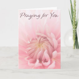 Oración por ti, tarjeta de saludo flor rosa