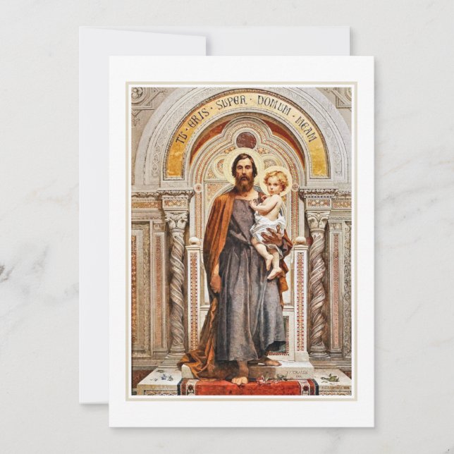 Oración protectora St. Joseph Religiosa católica (Anverso)