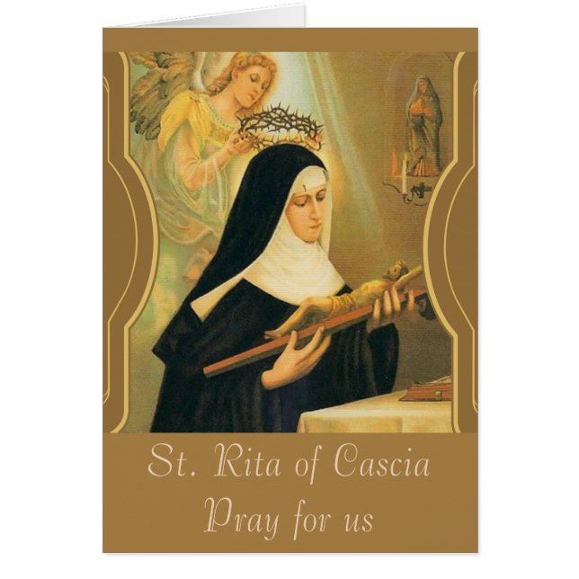 Oración religiosa de San Rita Cascia (Frente)