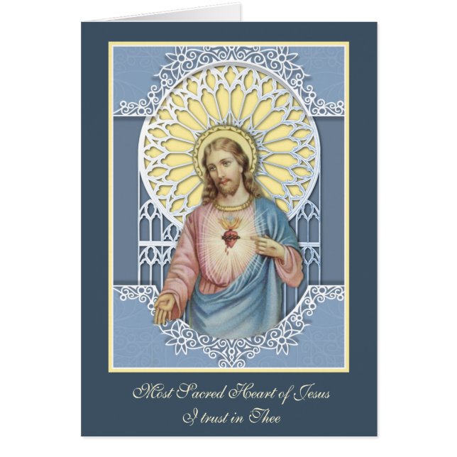Oración religiosa del Sagrado Corazón Jesús (Frente)