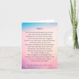 Oración, salmo 25 tarjeta cristiana personalizada