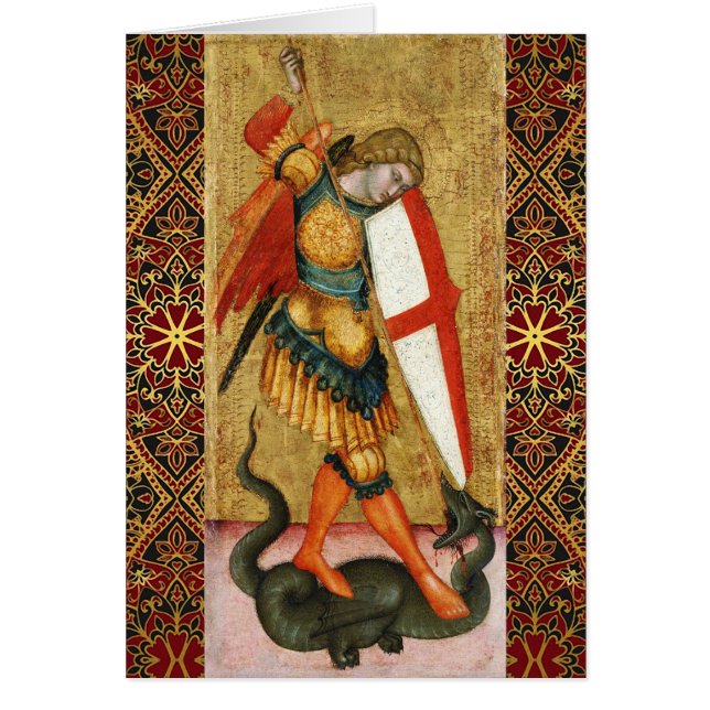 Oración St. Michael Archangel y Dragon Sienese (Frente)