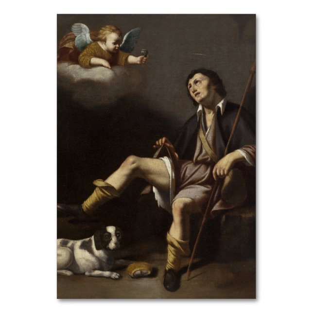 Oración St. Rocco Roch contra la tarjeta de virus  (Anverso)