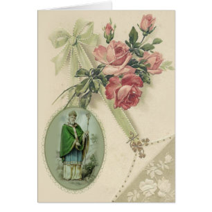 Oración vintage religiosa del trébol de San Patric