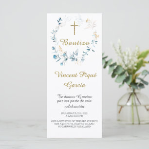 Oraciones Cortas Bautizo Tarjeta Prayer Card