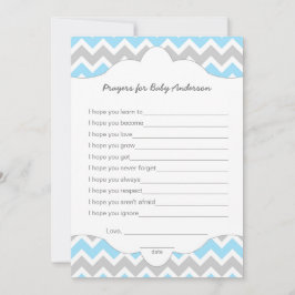 Oraciones para el bebé, BOY baby ducha deseos tarj