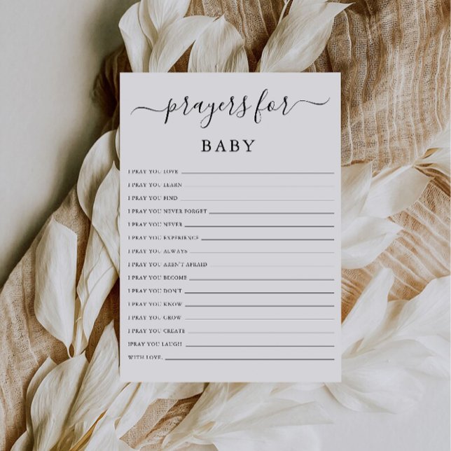 Oraciones para el bebé | Tarjeta de oraciones | De (Prayers for Baby | Prayers Card | Wishes for Baby)