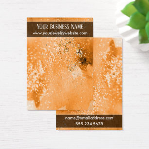 Orange Watercolor Glitter Earring Holder Display