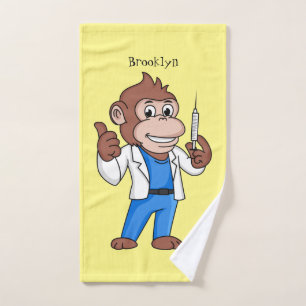 Orangután divertido mono dibujo animado doctor