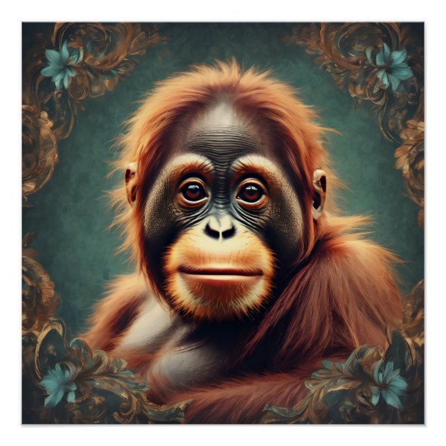 Orangutan no 5 Poster brillante (Anverso)