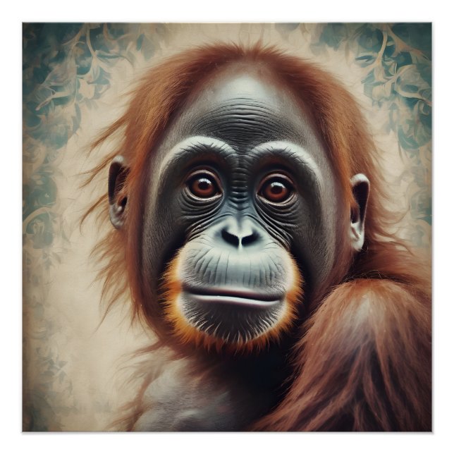 Orangutan no 6 Poster brillante (Anverso)