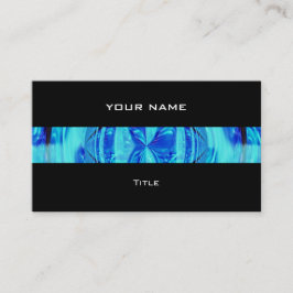 Orb Blue stripe tarjeta de negocios negro hacia at