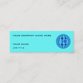 Orb Blue tarjeta de negocios azul delgado