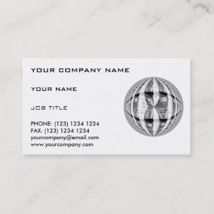 Orb Chrome tarjeta de visita blanca