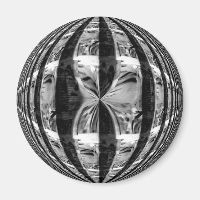 Orb Cromado Negro imán redondo (Frente)