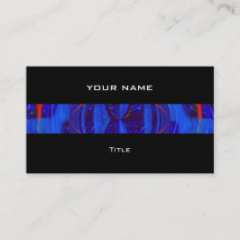 Orb Dark Blue stripe tarjeta de negocios negro hac