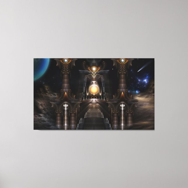 Orb De Acrellis Arte Fractal Impresión De Lienzo E (Anverso)