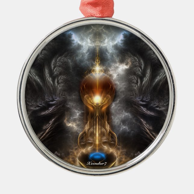 Orb De Arte Fractal Ligero Ornamento Premium (Frente)