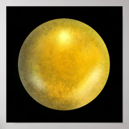 Orb de galaxia dorada - Impresión de mármol amaril