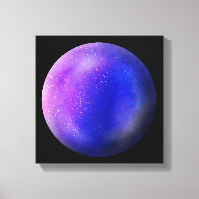 Orb de galaxia púrpura - Impresión de lienzo púrpu (Anverso)