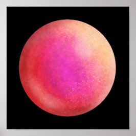 Orb de galaxia roja - Impresión de escarlett y már