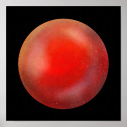 Orb de Galaxia Roja Profunda - Impresión de Mármol
