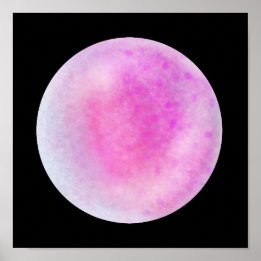 Orb de galaxia rosa - Impresión de mármol rosa y b