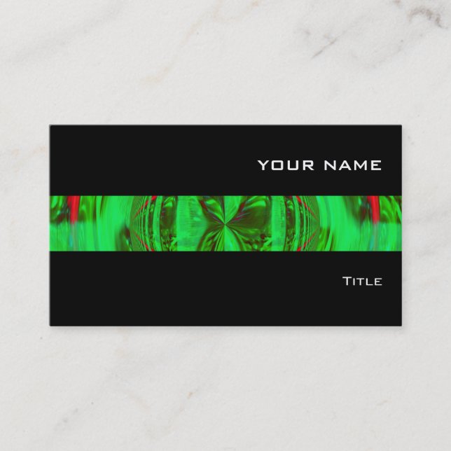 Orb Tarjeta de negocios de banda verde negro (Anverso)