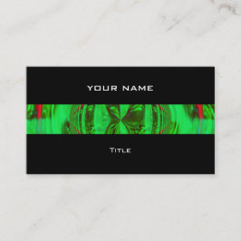 Orb Tarjeta de negocios de banda verde negro hacia