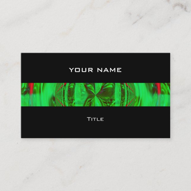 Orb Tarjeta de negocios de banda verde negro hacia (Anverso)