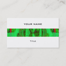 Orb Tarjeta de presentación de franja verde espald